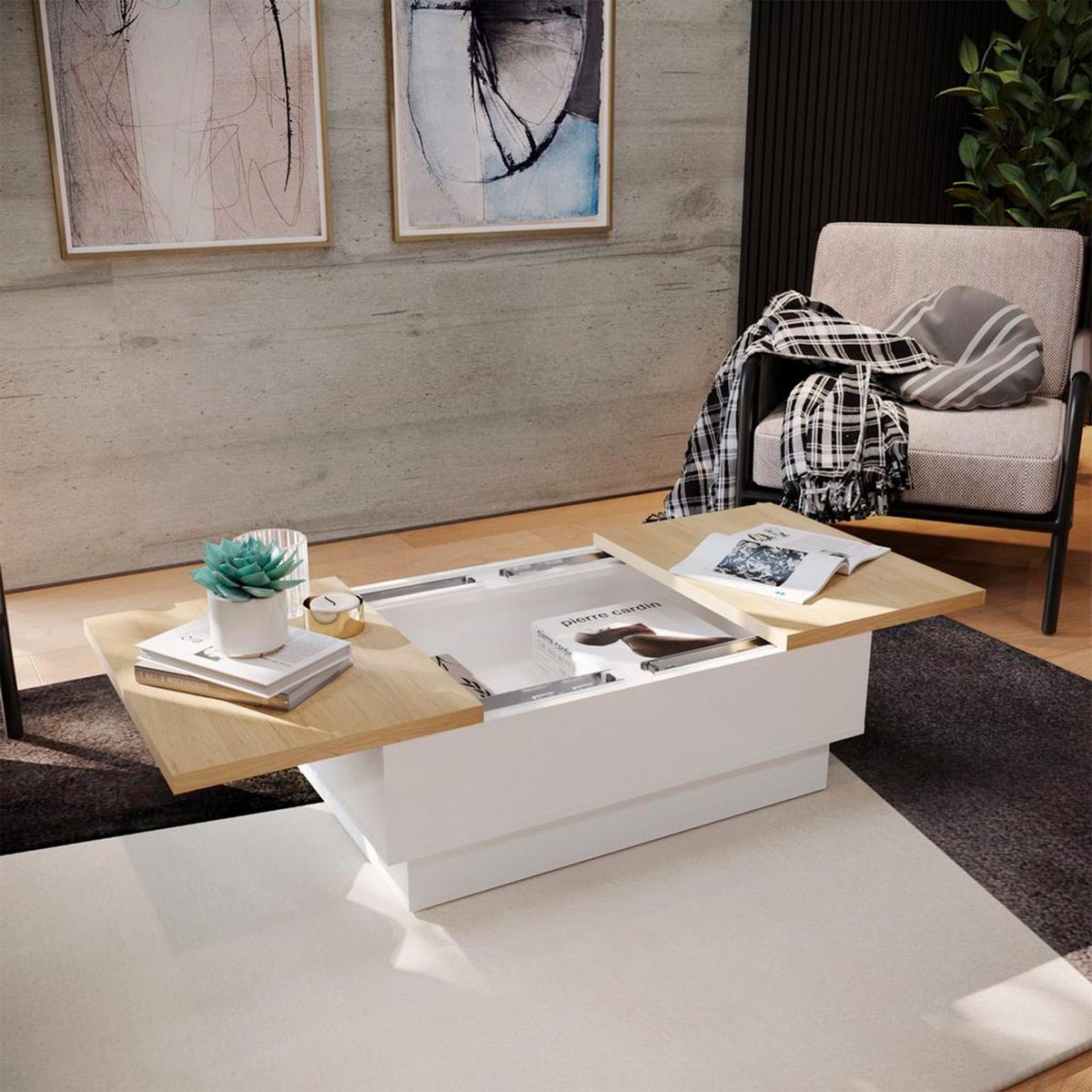 Maderkit - Mesa Centro Extendible 56.1X30.8X80.4 cm