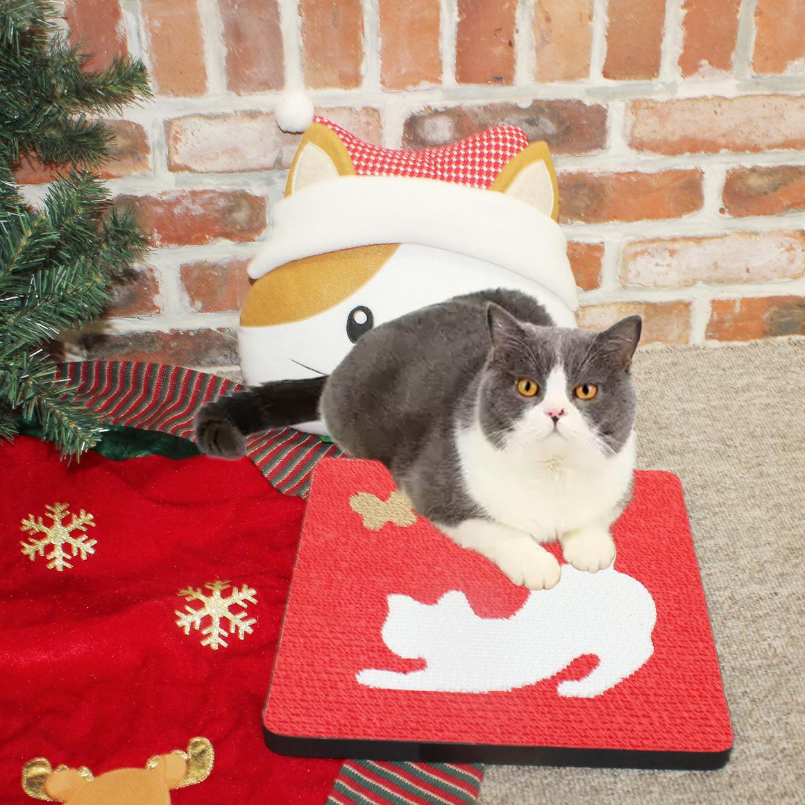 Rascador Para Gatos Con Forma De árbol De Navidad - Decoración Navideña Y Juguete Para Mascotas