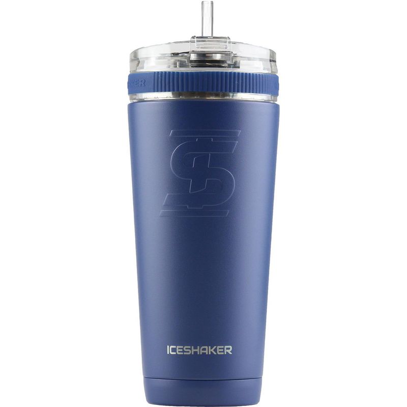 Iceshaker - Termo shaker azul navy tapa flex 768 ml