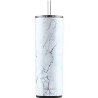 Termo skinny blanco marmoleado 591 ml