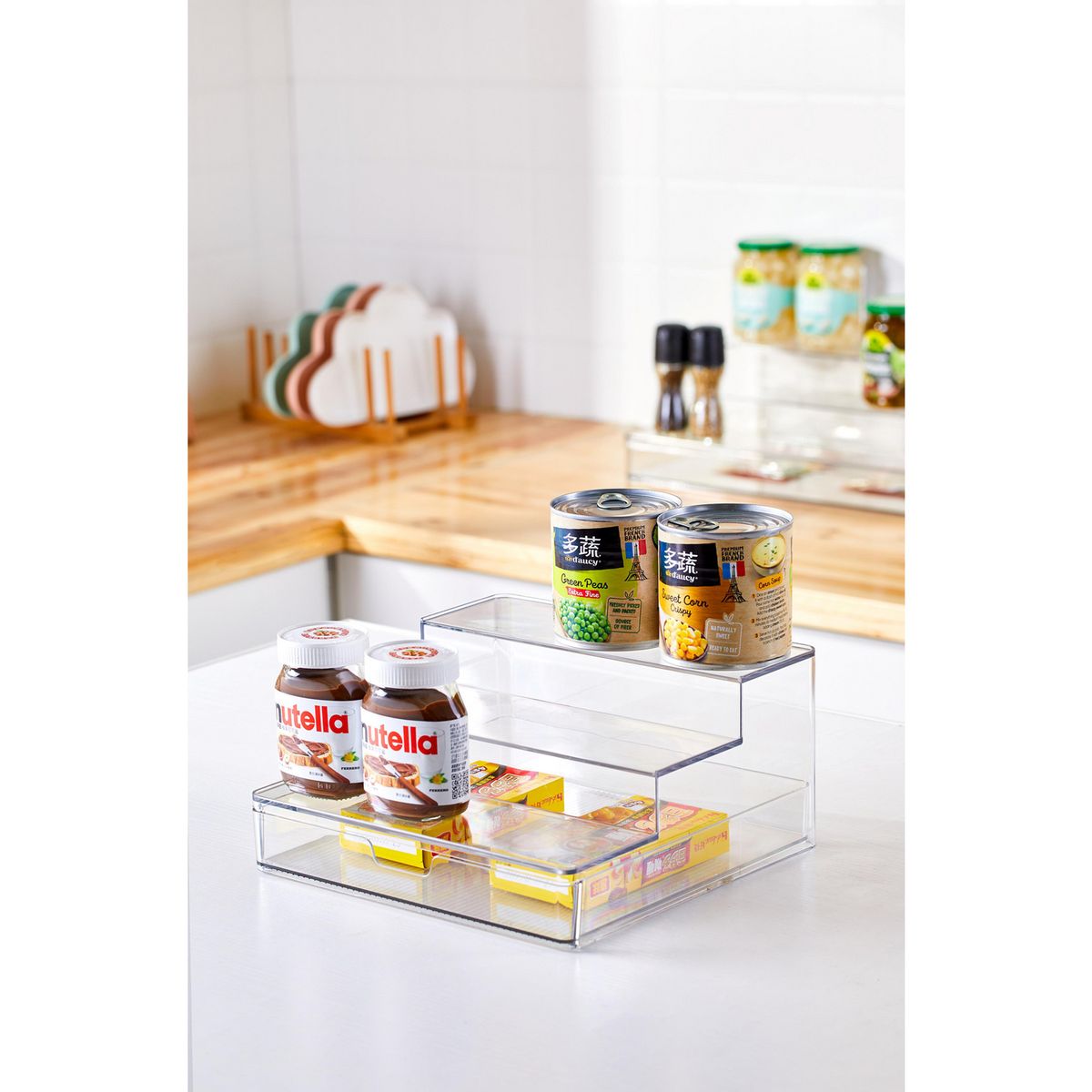 Just Home Collection - Organizador especiero 3 niveles 26.6 x 26.6 x 12.9 cm