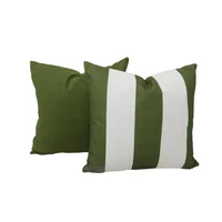Kit de 2 cojines decorativos de 45 x 45 cm Verde/ Blanco