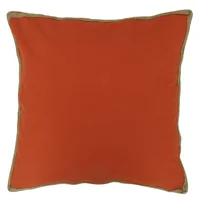 Cojín decorativo Clásico yute de 50 x 50 cm Terracota