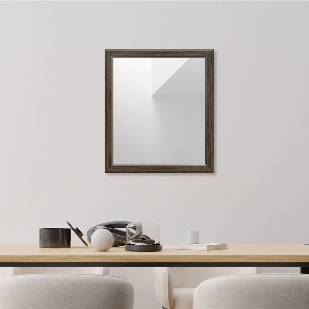 Espejo Decorativo Rectangular M208 de 52 x 59 cm Café/ Plata, marca Live Deco - Foto 2