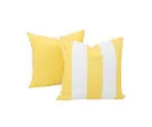 Kit de 2 cojines decorativos de 45 x 45 cm Amarillo/ Blanco