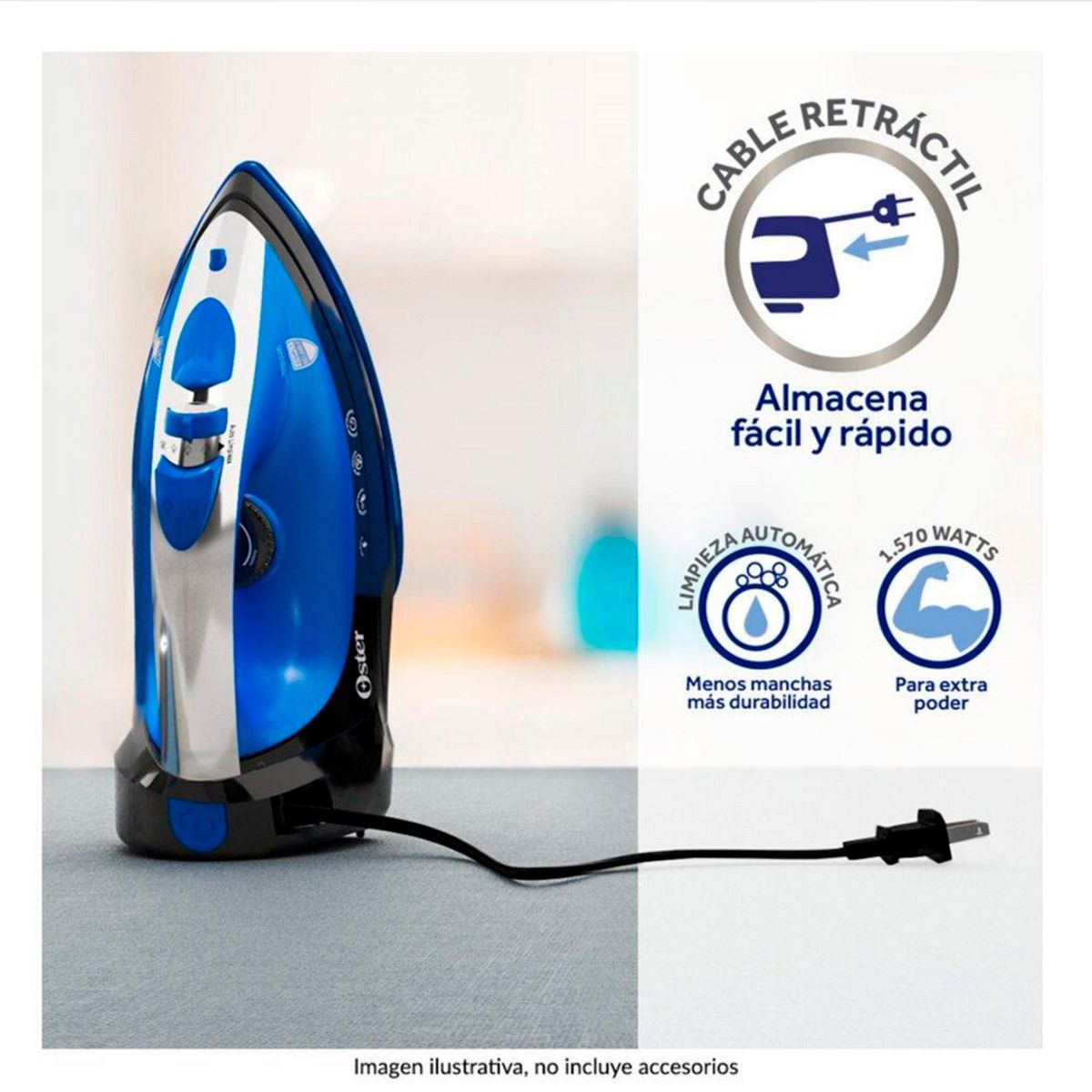 Oster - Plancha de Vapor Retáctil Oster