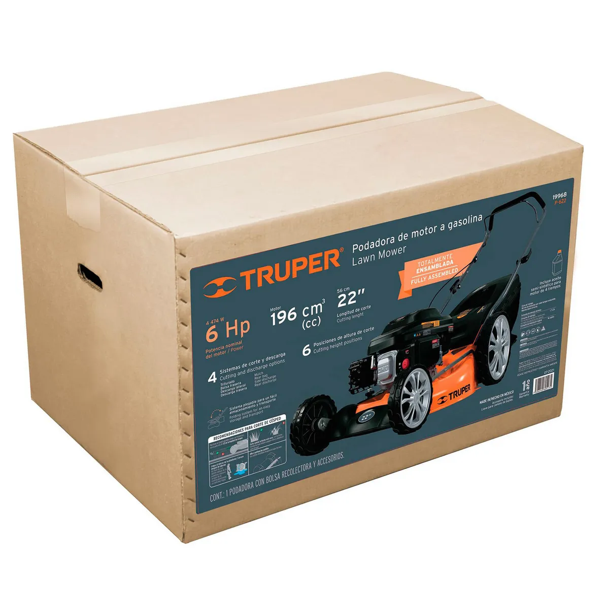 Truper - Podadora con motor a gasolina de 6 HP
