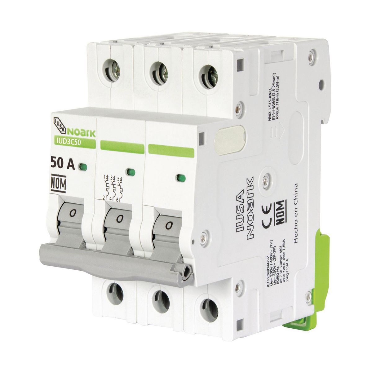 Interruptor Termomagnético DIN 3P 50A, marca Iusa - Foto Principal
