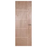 Puerta MDF VER Okume de 90 x 213 cm Natural