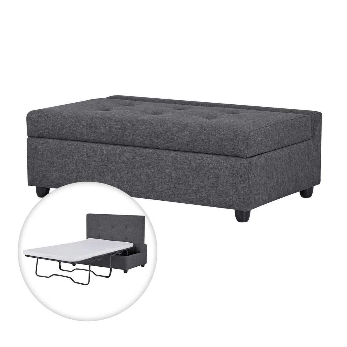 Sofá cama Chaise Gris, marca Just Home Collection - Foto Principal