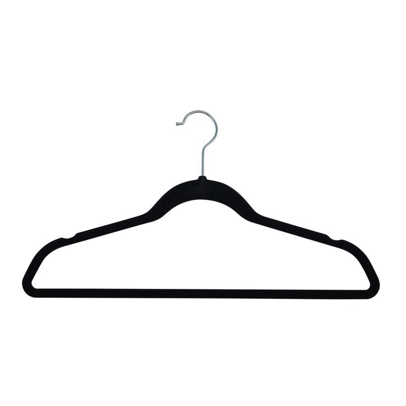 Just Home Collection - Set 50 ganchos terciopelo negro