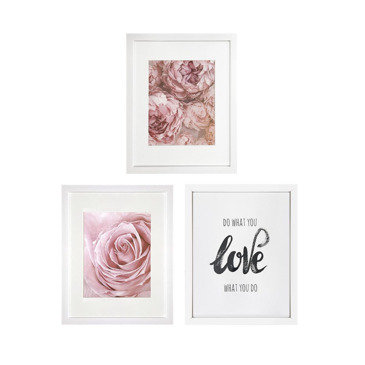 Set de 3 cuadros decorativos Lowly de 27 x 35 cm, marca Just Home Collection - Foto Principal