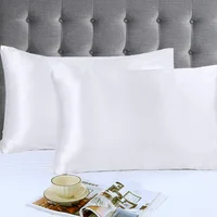 Set de 2 Fundas para Almohada de 50 x 70 cm Blanco