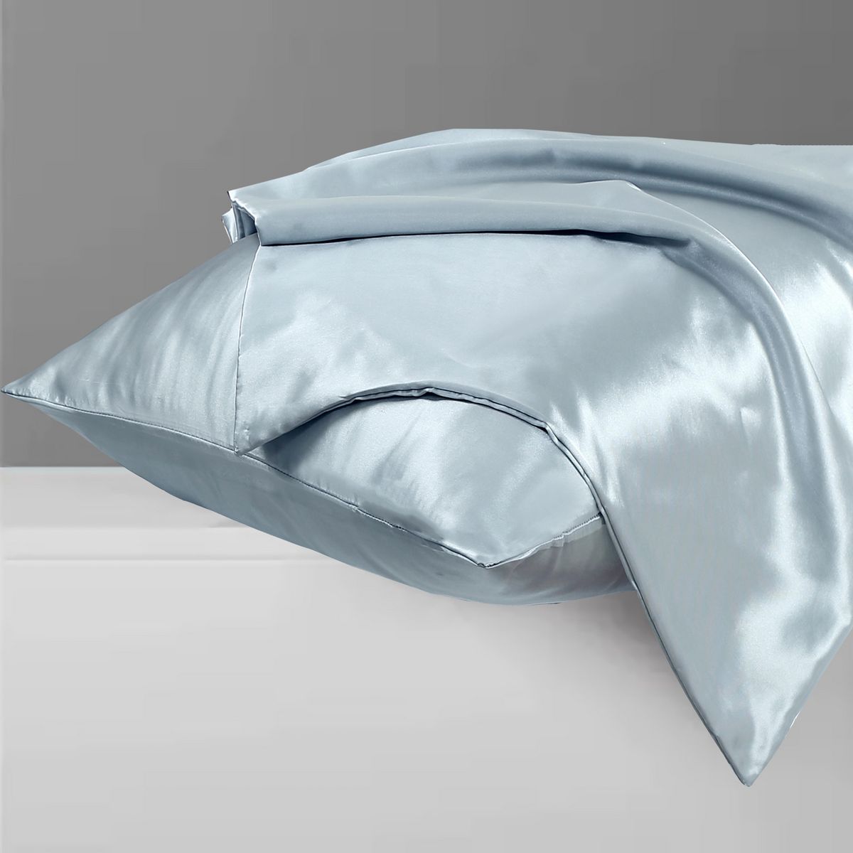 Set de 2 Fundas para Almohada de 50 x 70 cm Gris, marca Just Home Collection - Foto 2