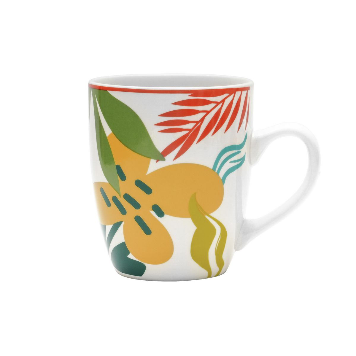 Taza hojas Jungle Chic 480 ml, marca Just Home Collection - Foto Principal