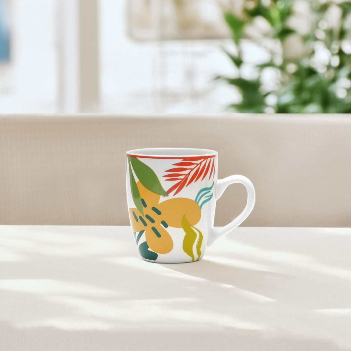 Taza hojas Jungle Chic 480 ml, marca Just Home Collection - Foto 2