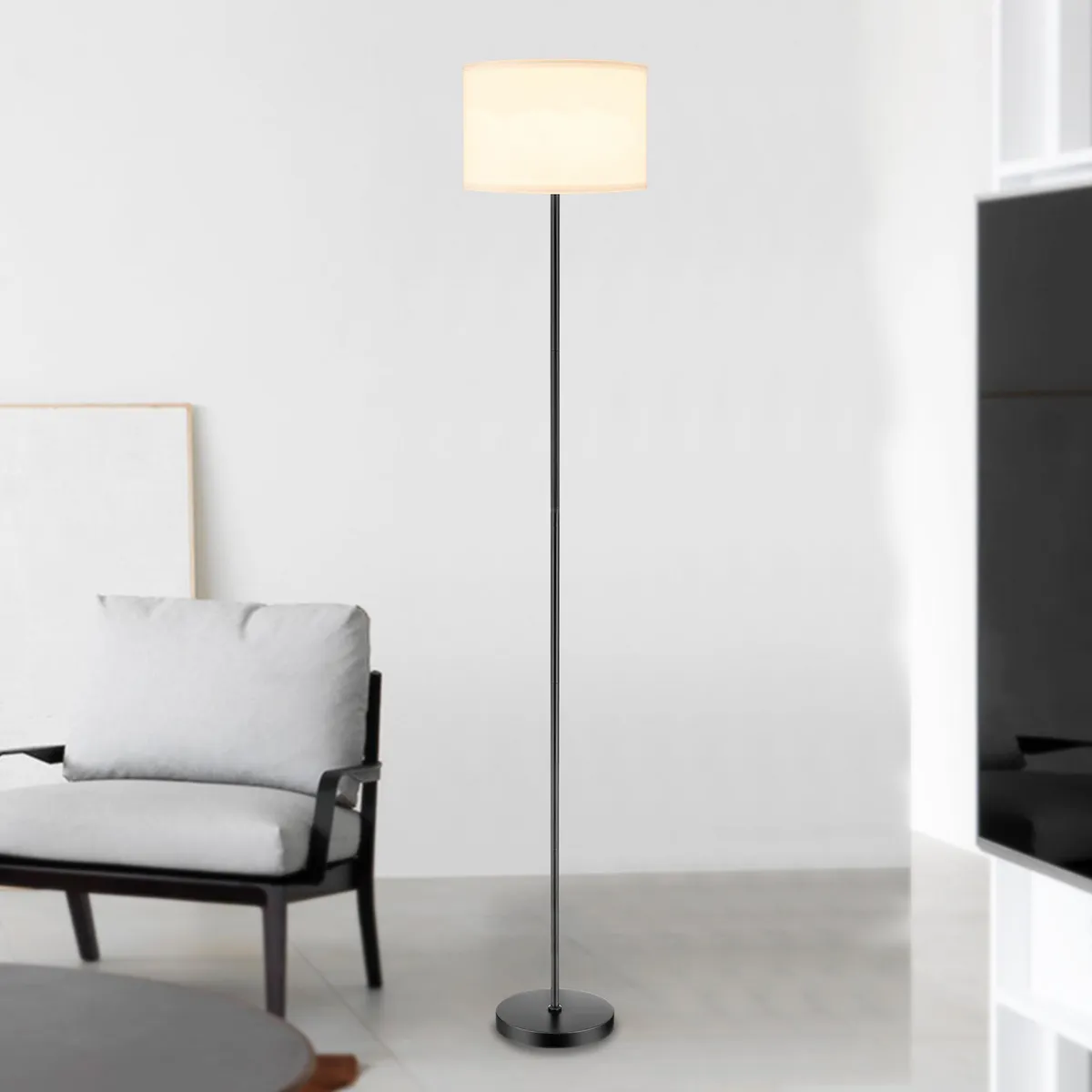 Lámpara de Piso Ciao de 1 Luz tipo E27 Negro, marca Just Home Collection - Foto 2