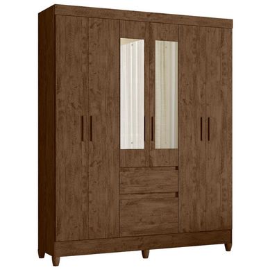 Closet Florida Nogal 6 puertas 2 cajones