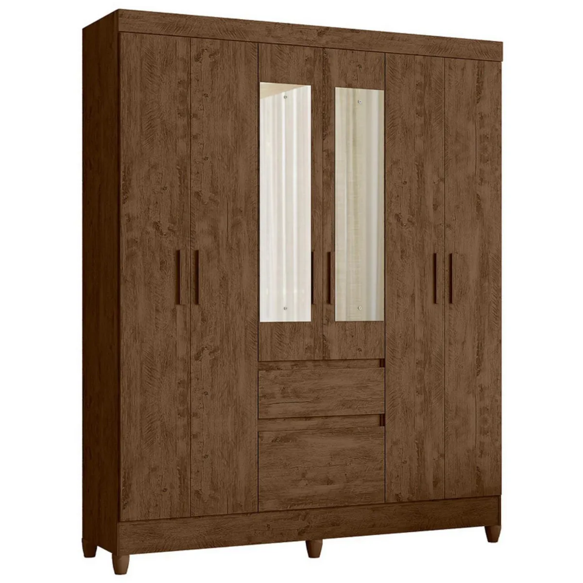 Casa Bonita - Closet Florida Nogal 6 puertas 2 cajones