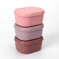 Set 3 contenedores silicona rosa