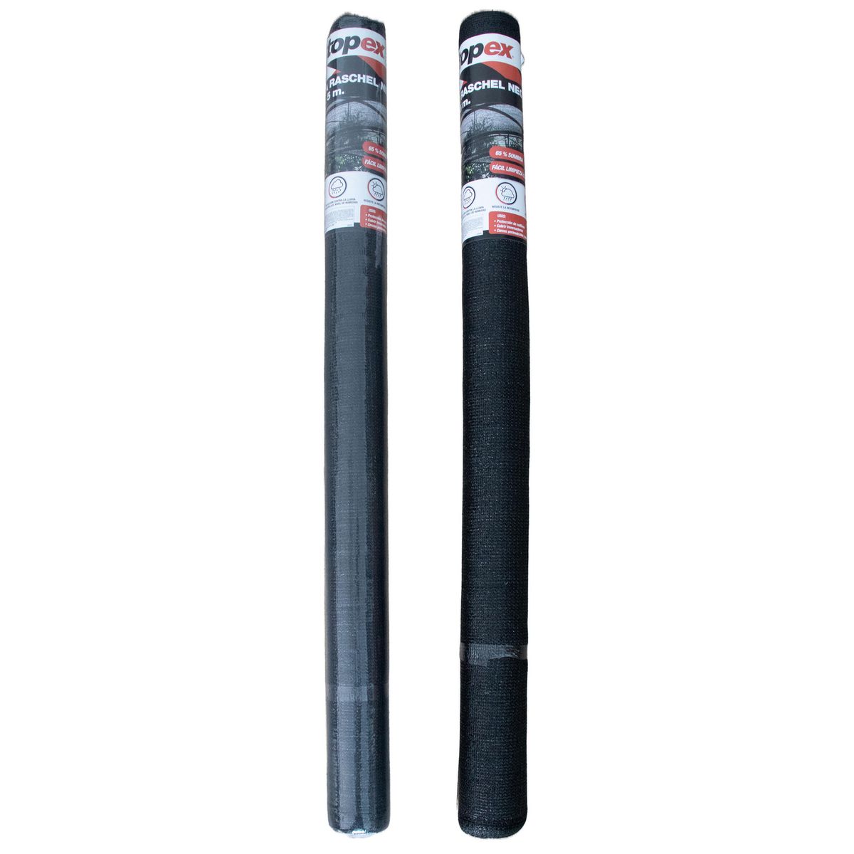 Topex - Malla Raschel Tela Fibra Densidad de 65% de 2.1 x 5m Negro