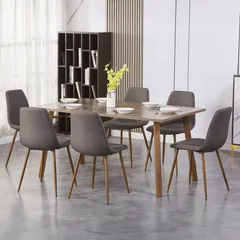 Comedor Rectangular Mira 6 Sillas 60 x 100 cm