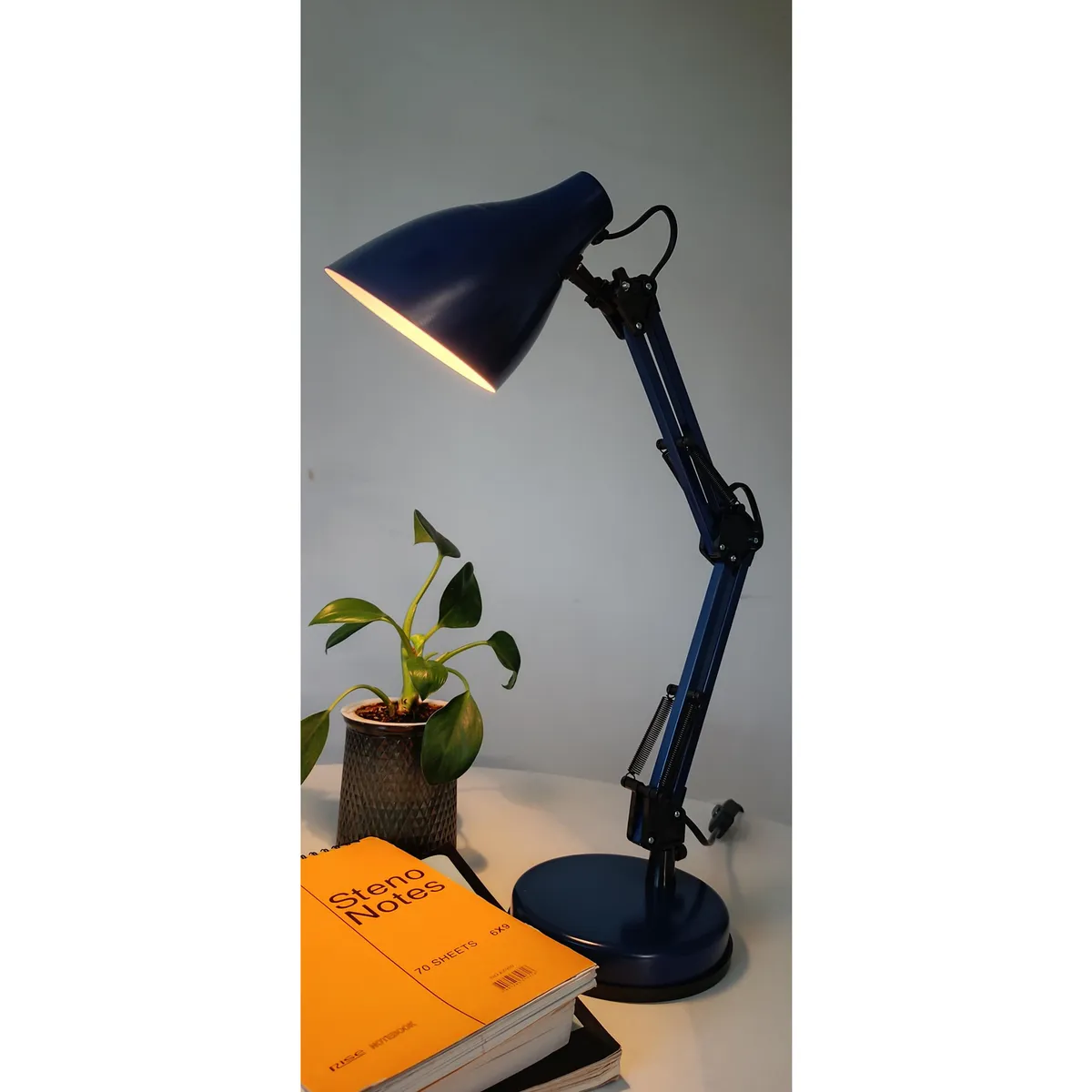 Casa Bonita - Lámpara de escritorio articulada azul 1 luz e27