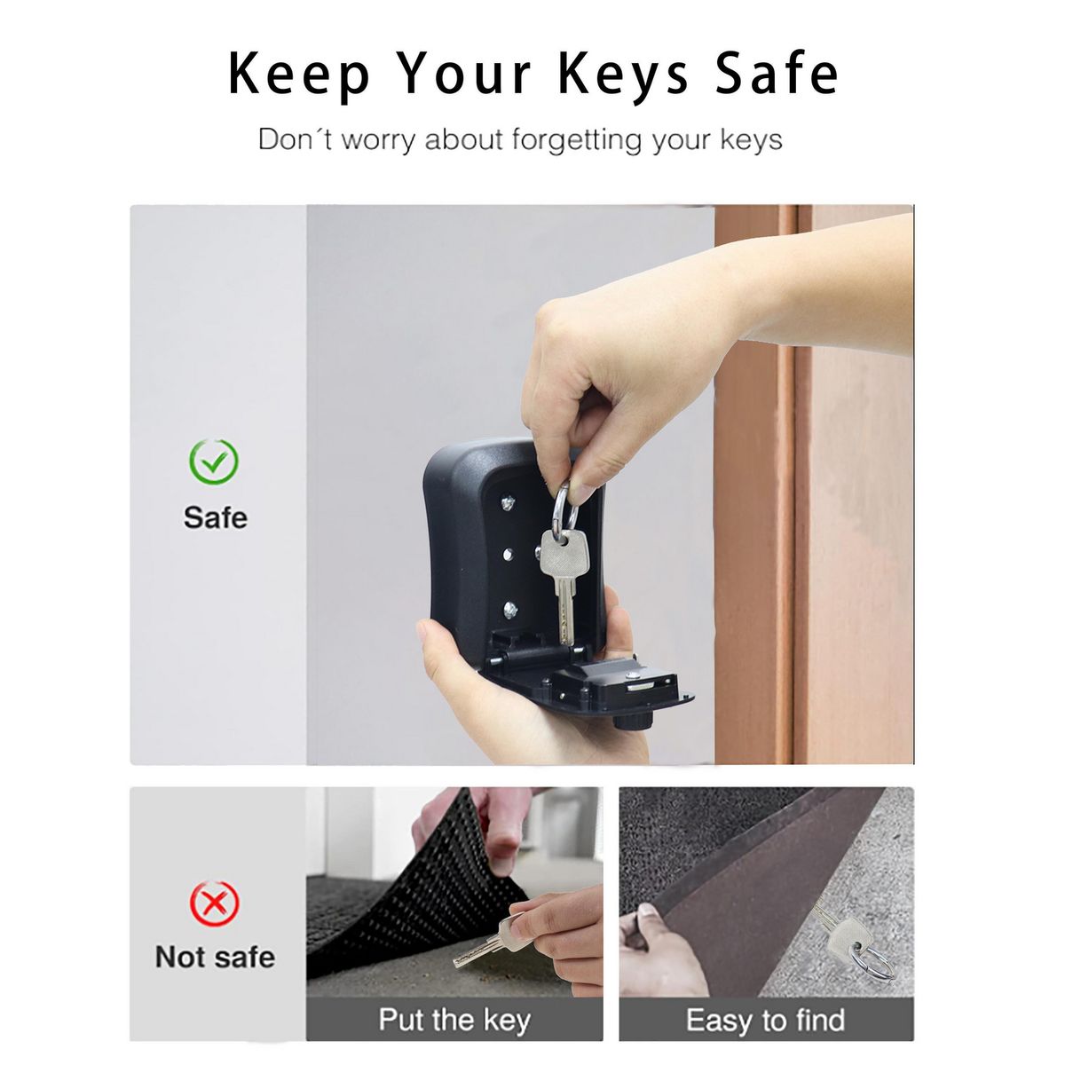 Fixser - Caja Llaves 4 Dígitos Gris