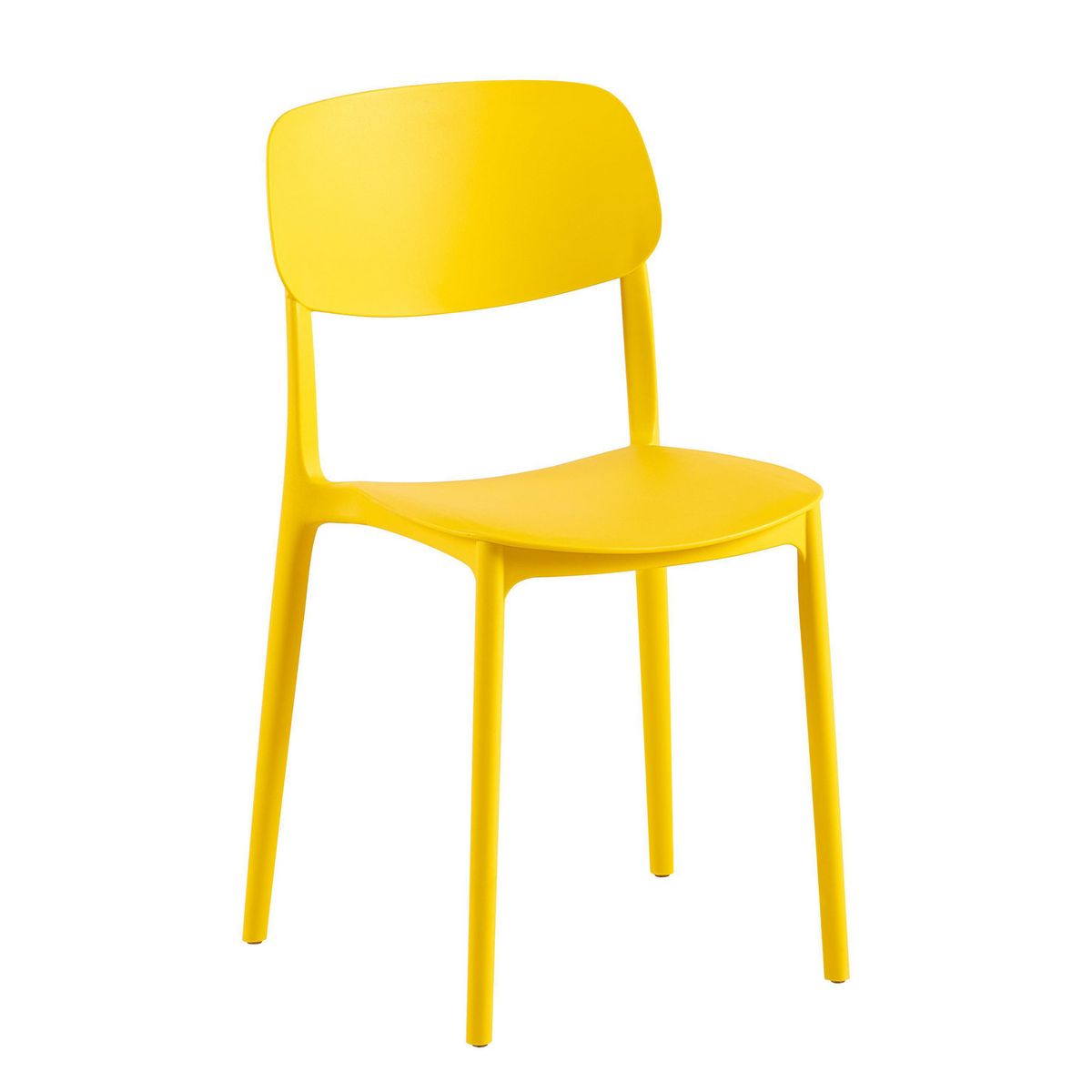 Just Home Collection - Silla Apilable Lady Amarillo