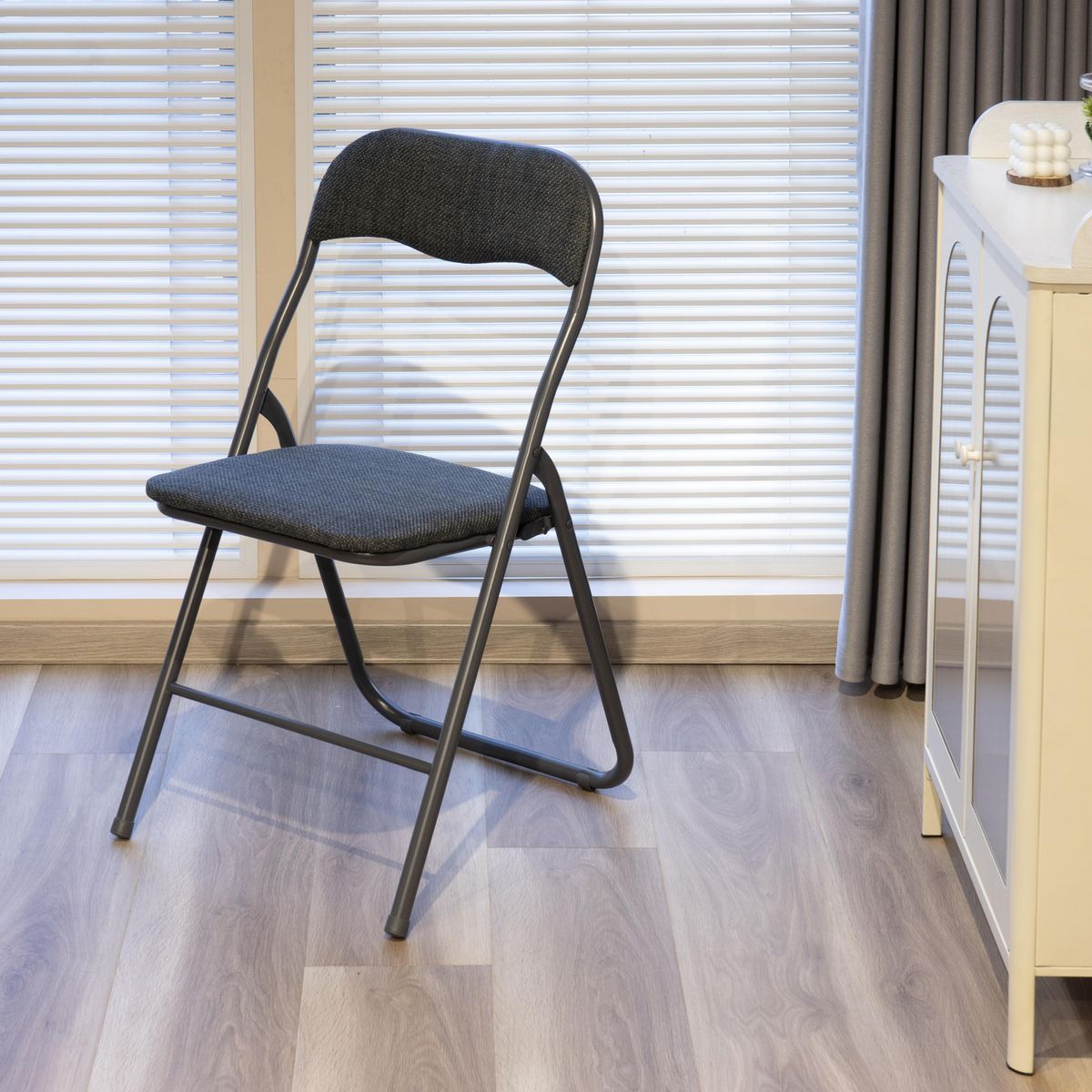 Just Home Collection - Silla Plegable Colvin Gris