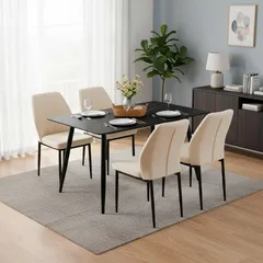 Comedor con 4 Sillas Mogani 100 X 100 cm