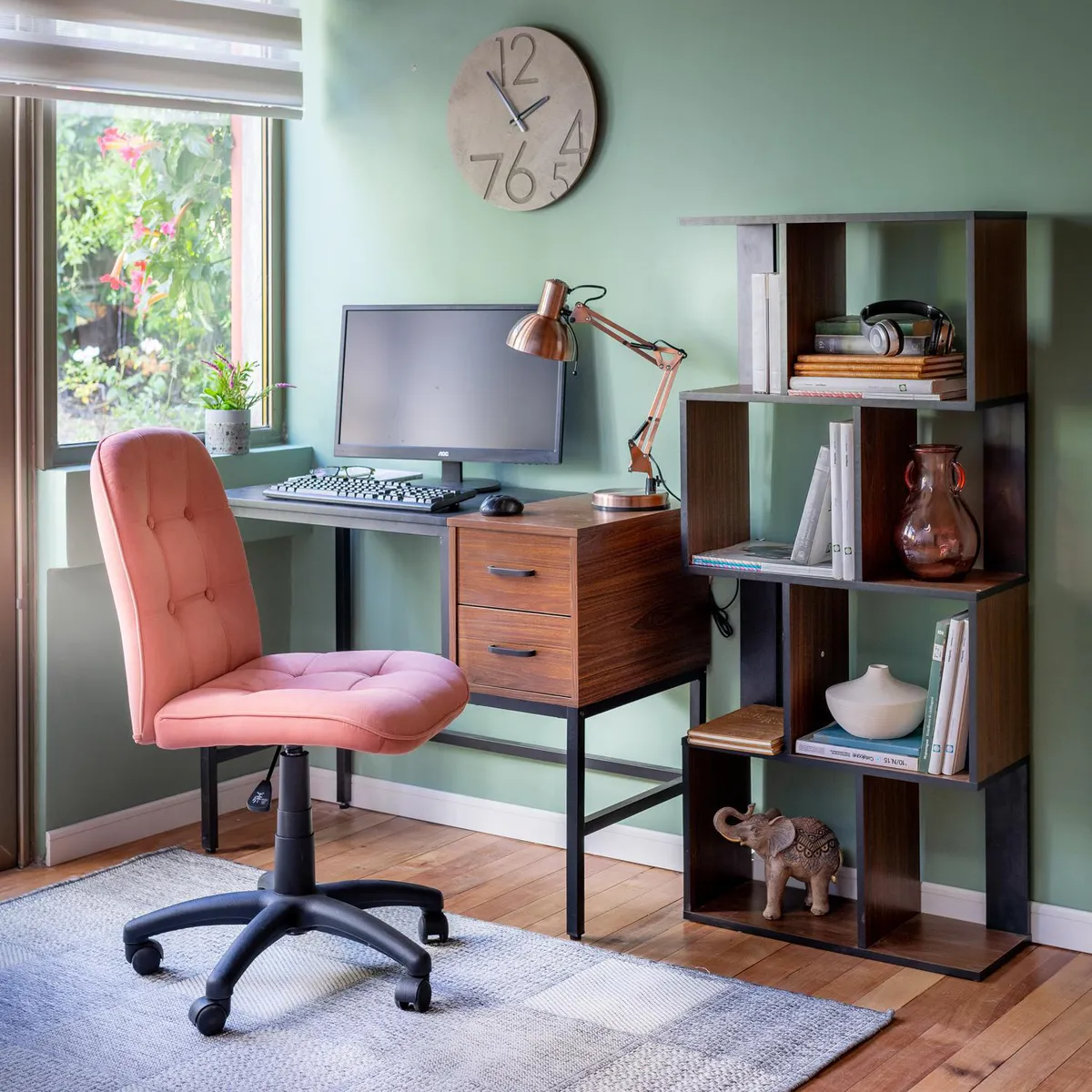 Just Home Collection - Silla PC Kuki Rosa