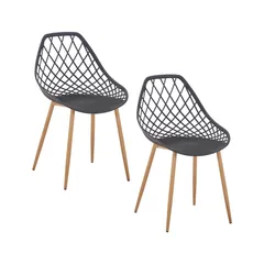 Set de Sillas Kroops Negro 2 Piezas