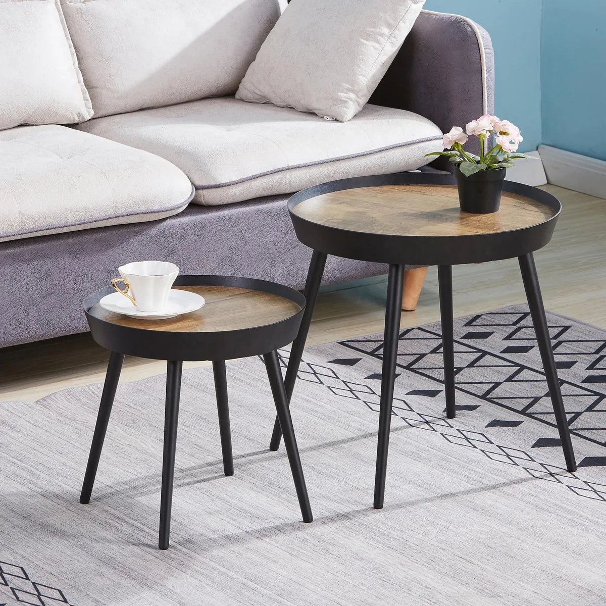 Just Home Collection - Set de Mesas Sino 45 x 35/ 35 x 35 cm