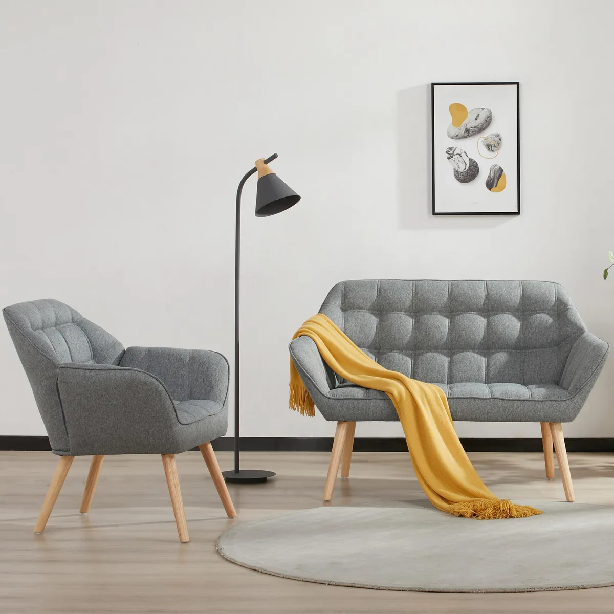 Just Home Collection - Sillón Cassio Gris