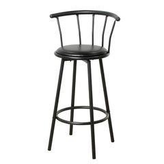 Silla Bar Giratoria Negra