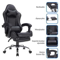 Silla Gamer Masaje Matrix Negro