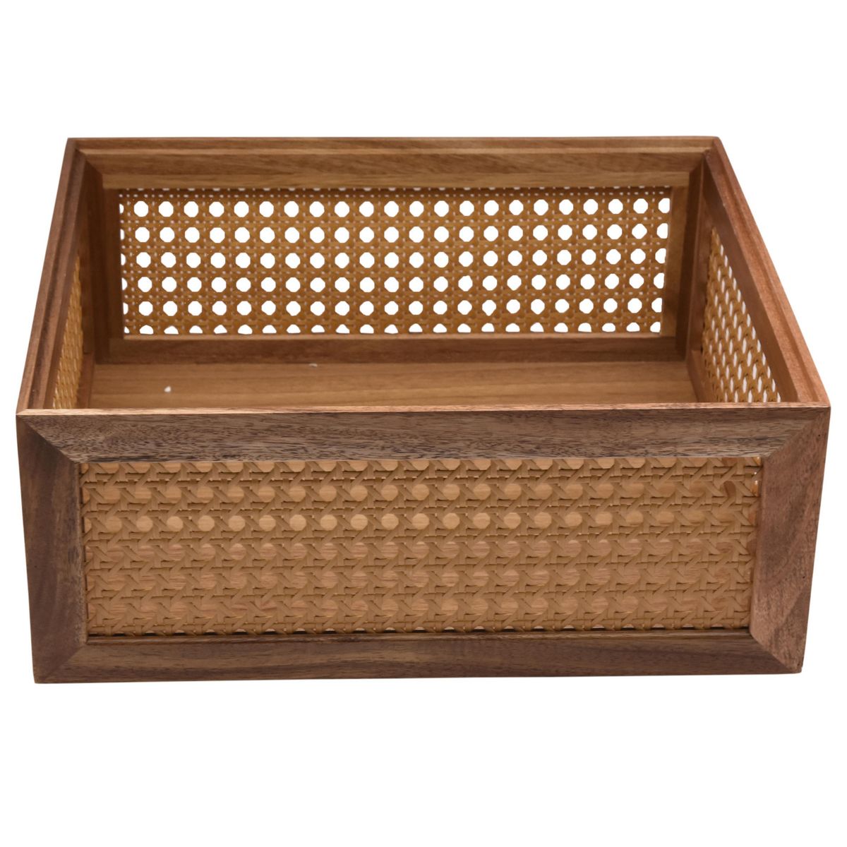 Just Home Collection - Caja Tejita Acacia 32 x 28 x 13 cm