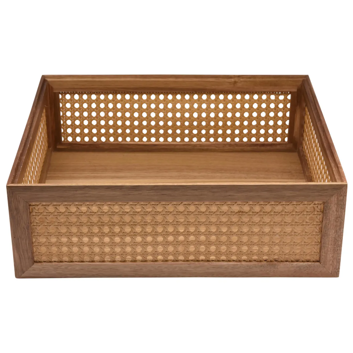 Just Home Collection - Caja Tejita Acacia 39 x 32 x 13 cm