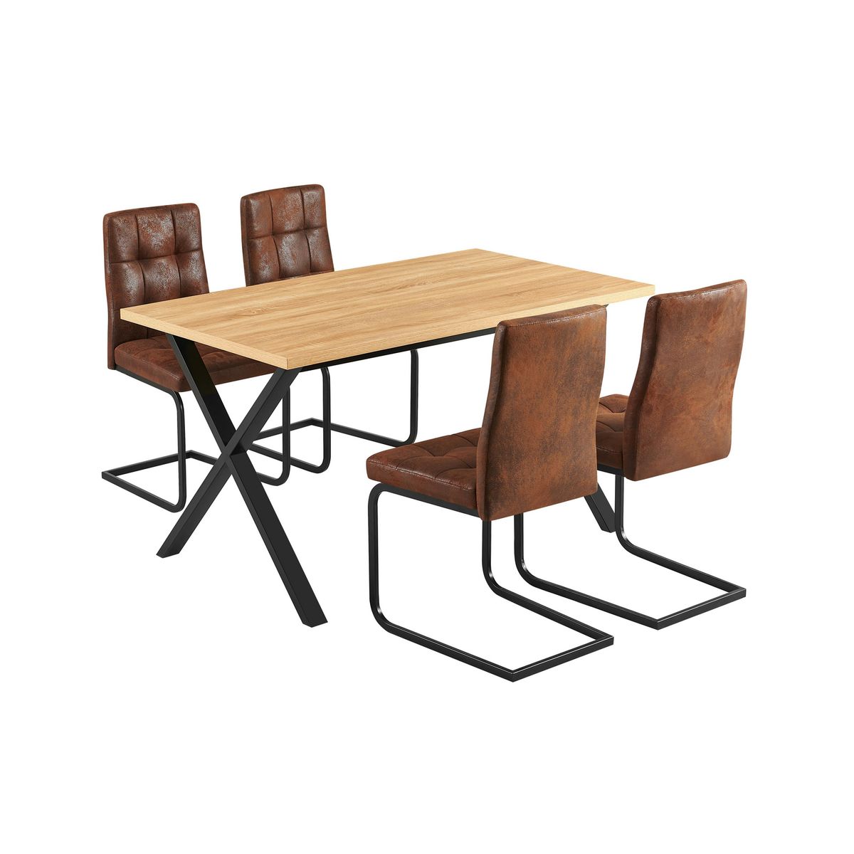 Set Comedor con 4 Sillas Jaipur Rectangular, marca Just Home Collection - Foto 2