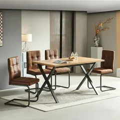 Set Comedor con 4 Sillas Jaipur Rectangular