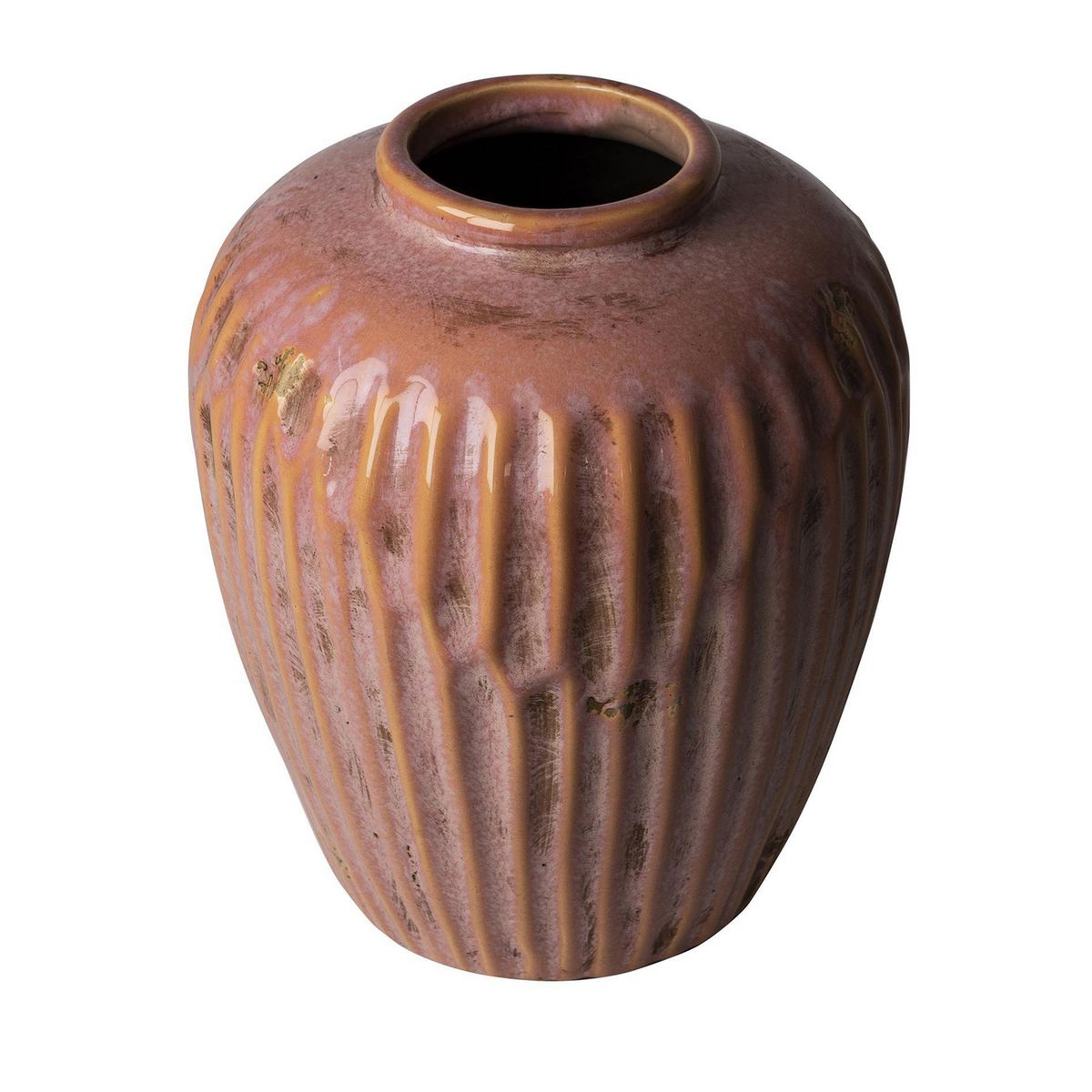 Jarrón Terra Naranja 19 x 23 cm, marca Just Home Collection - Foto Principal