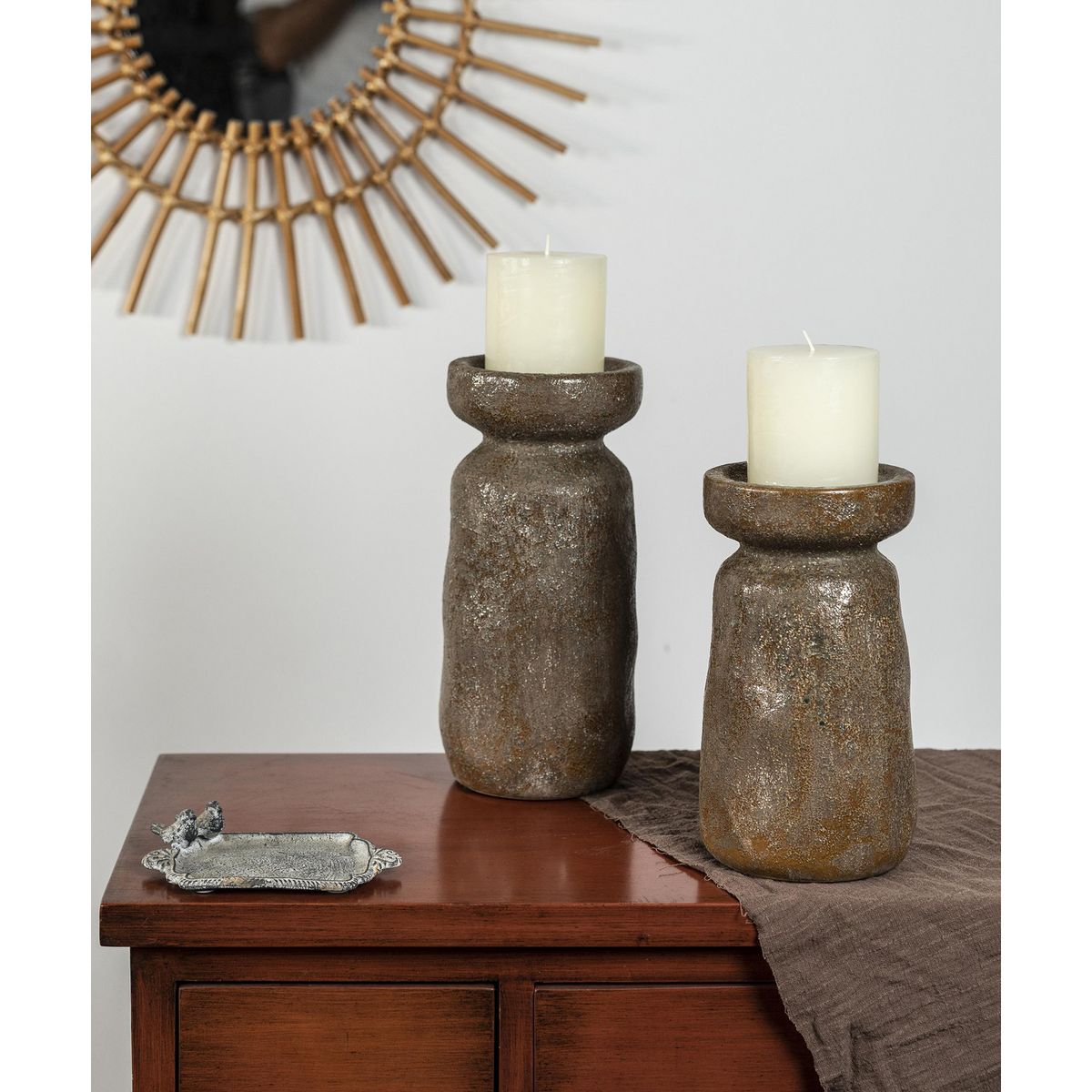 Just Home Collection - Portavela Terracota 13 x 26 cm