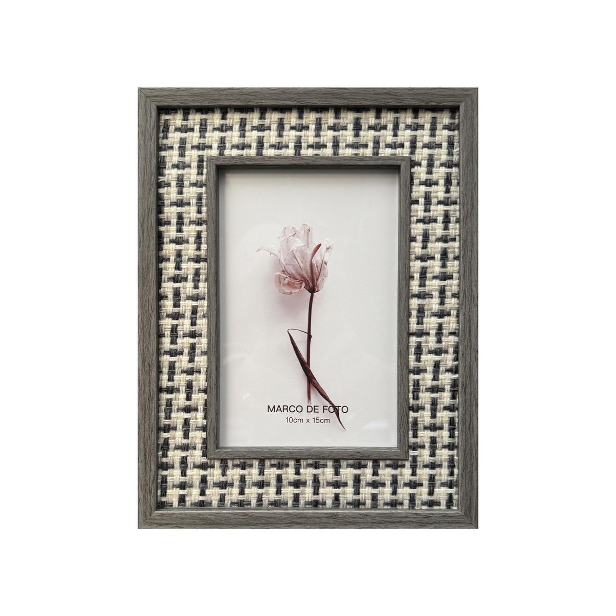 Marco foto madera con textura gris 10x15, marca Just Home Collection - Foto Principal