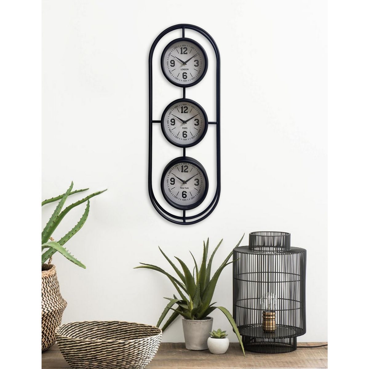 Reloj de Muro Negro 30 x 80 cm, marca Just Home Collection - Foto 2