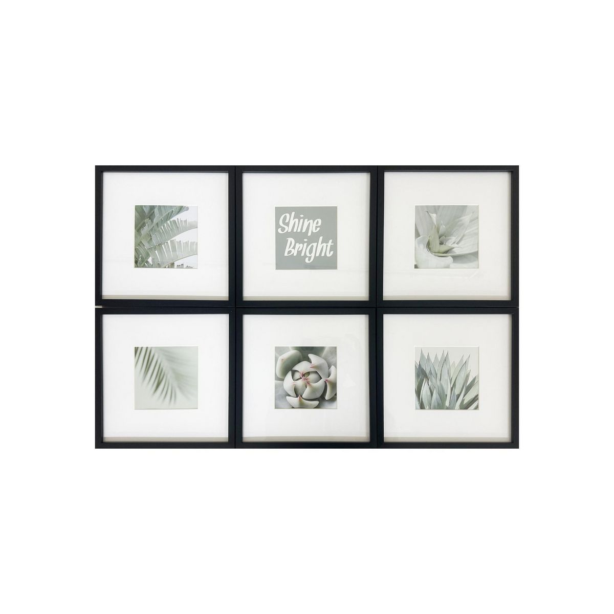 Just Home Collection - Set 6 marcos de foto negro 20x20