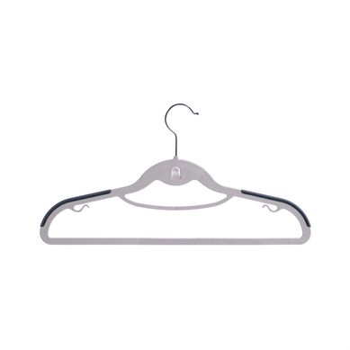 Set 10 ganchos para ropa blanco / gris