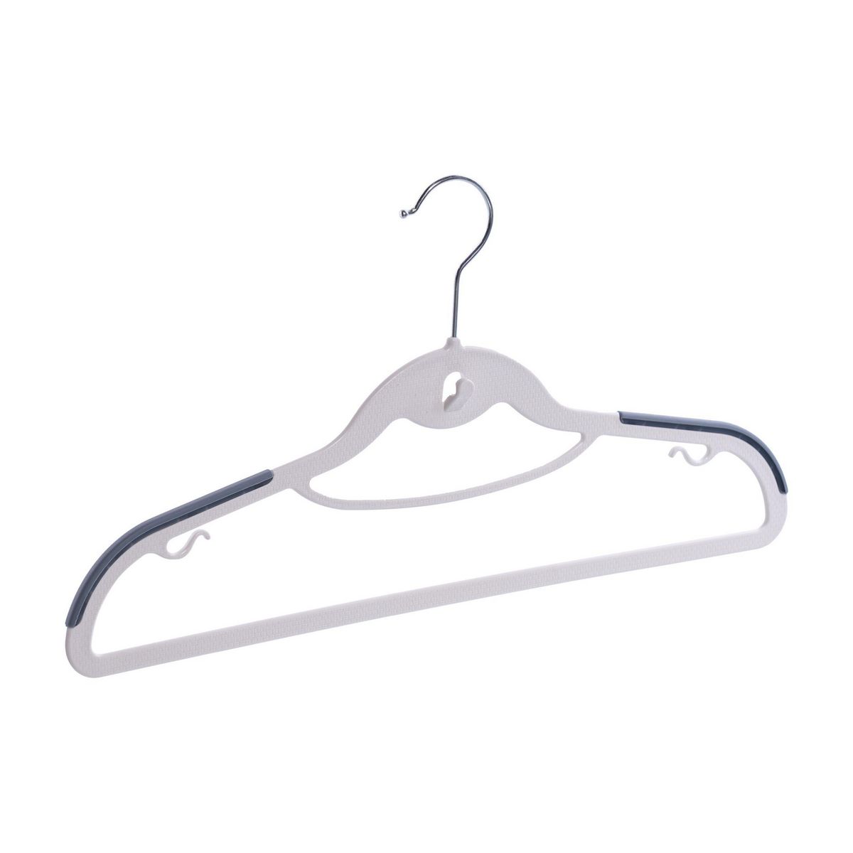 Set 10 ganchos para ropa blanco / gris, marca Just Home Collection - Foto 2
