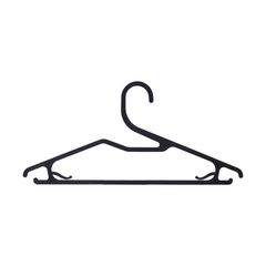 Set 10 ganchos para ropa Negro