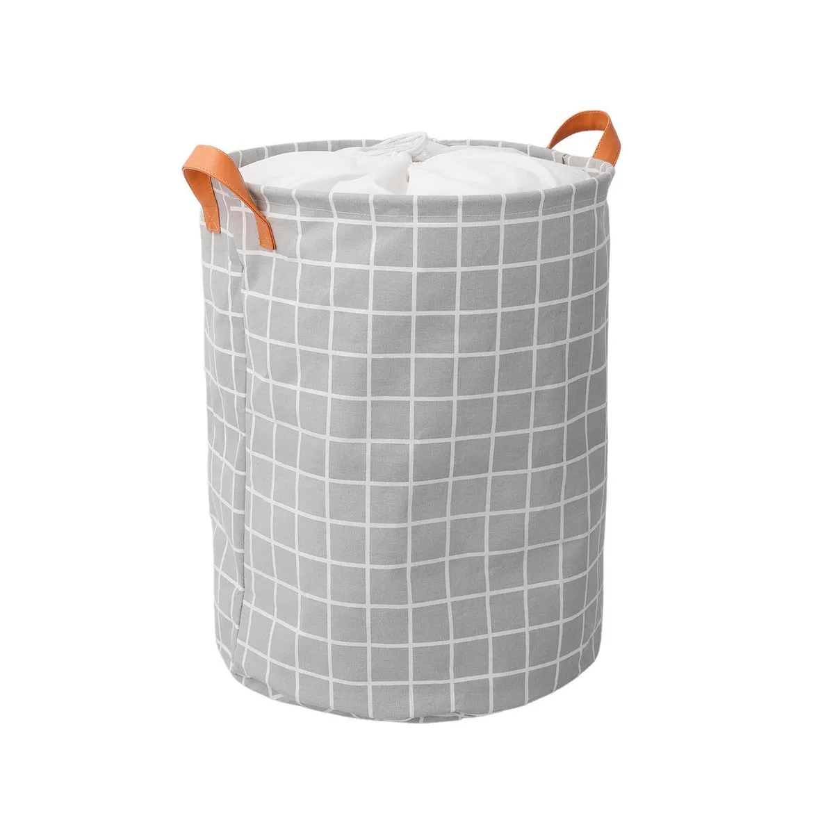 Just Home Collection - Cesto para Ropa Checker Gris